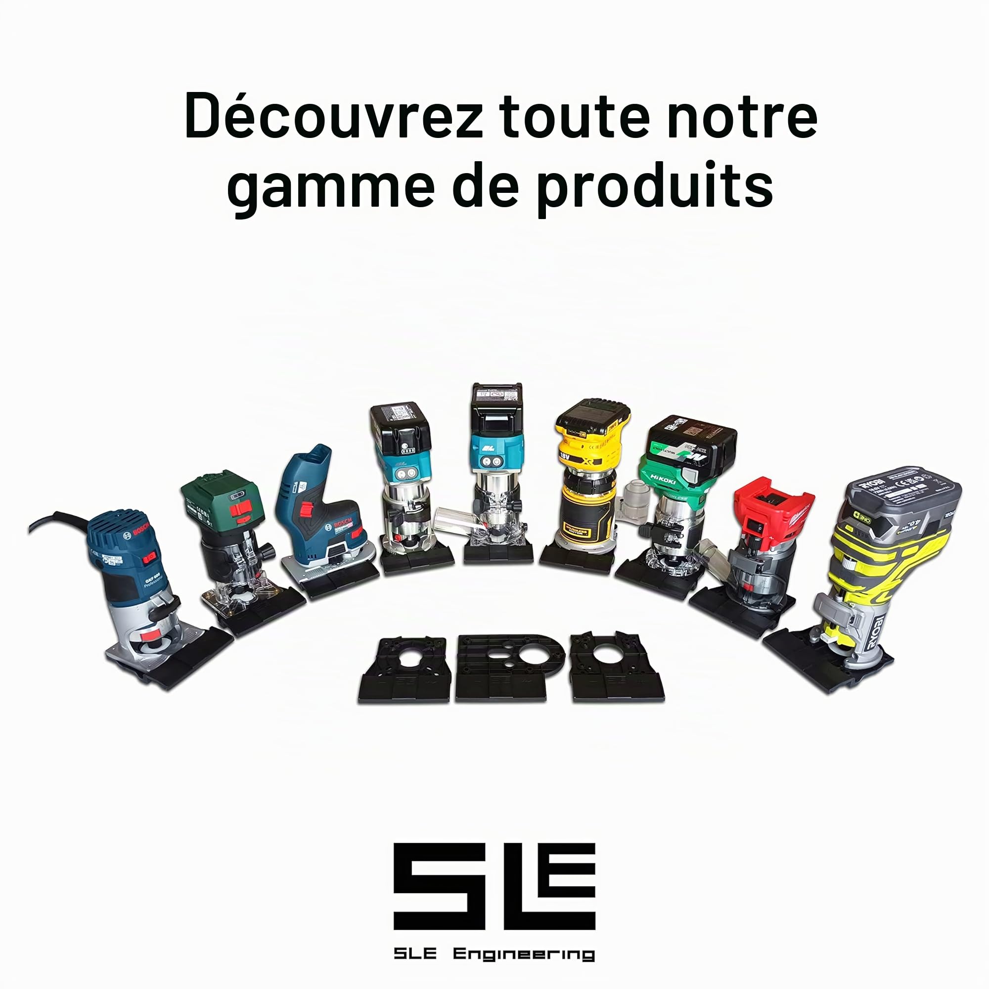 Adaptateur de rail de guidage professionnel pour Bosch GKF 600 pour Makita/Bosch/Festool/Mafell Rail de guidage Débrousseuse