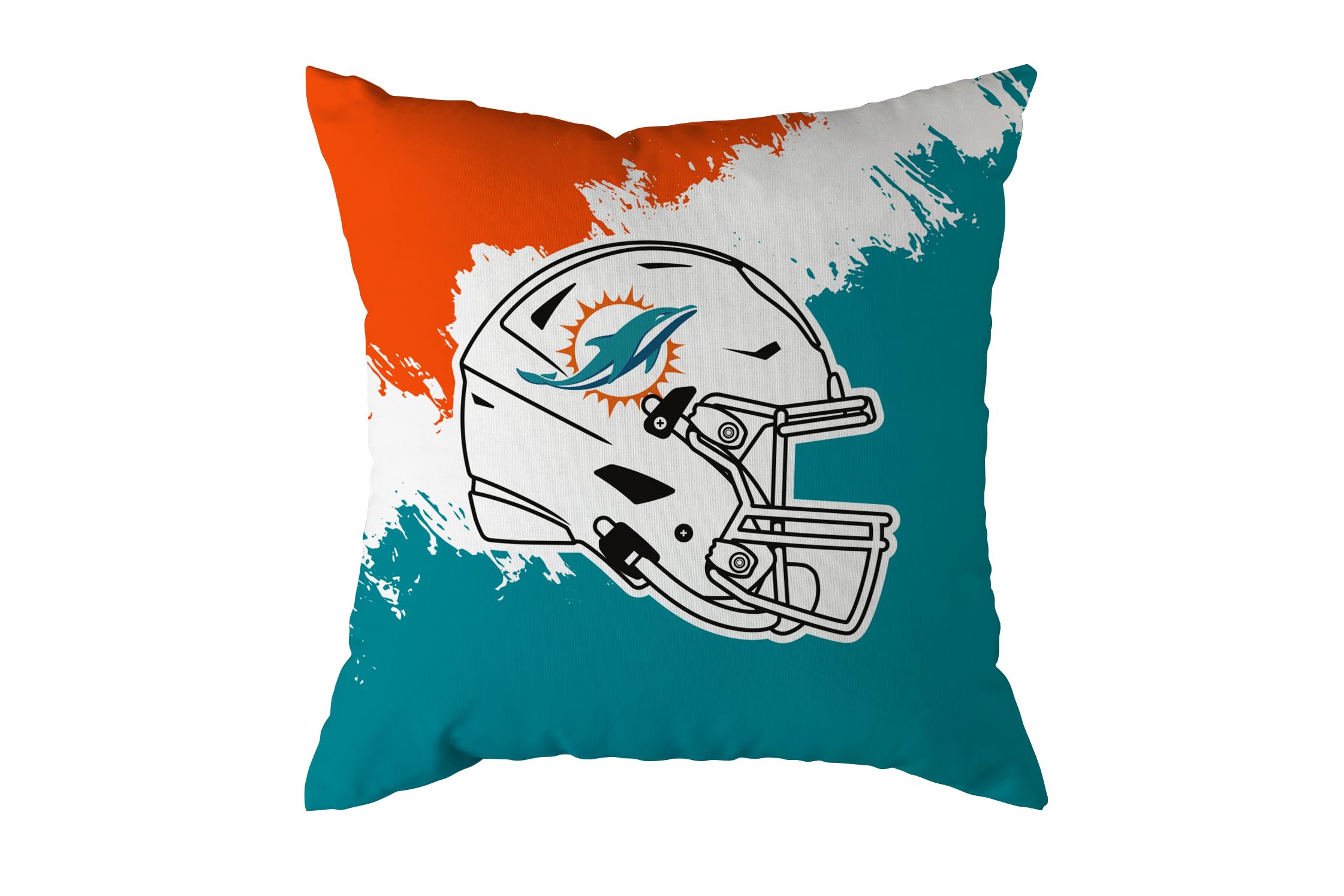 NFL - Cuscino Miami Dolphins Football Cushion Brush Pillow, 50 x 50 cm, multicolore, 50x50cm