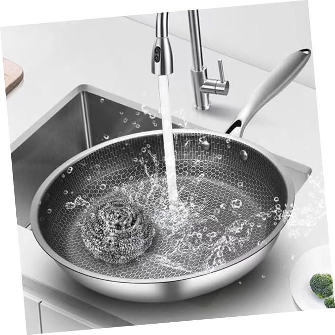 Wok de acero inoxidable LIFKOME 46 cm miniatura 8