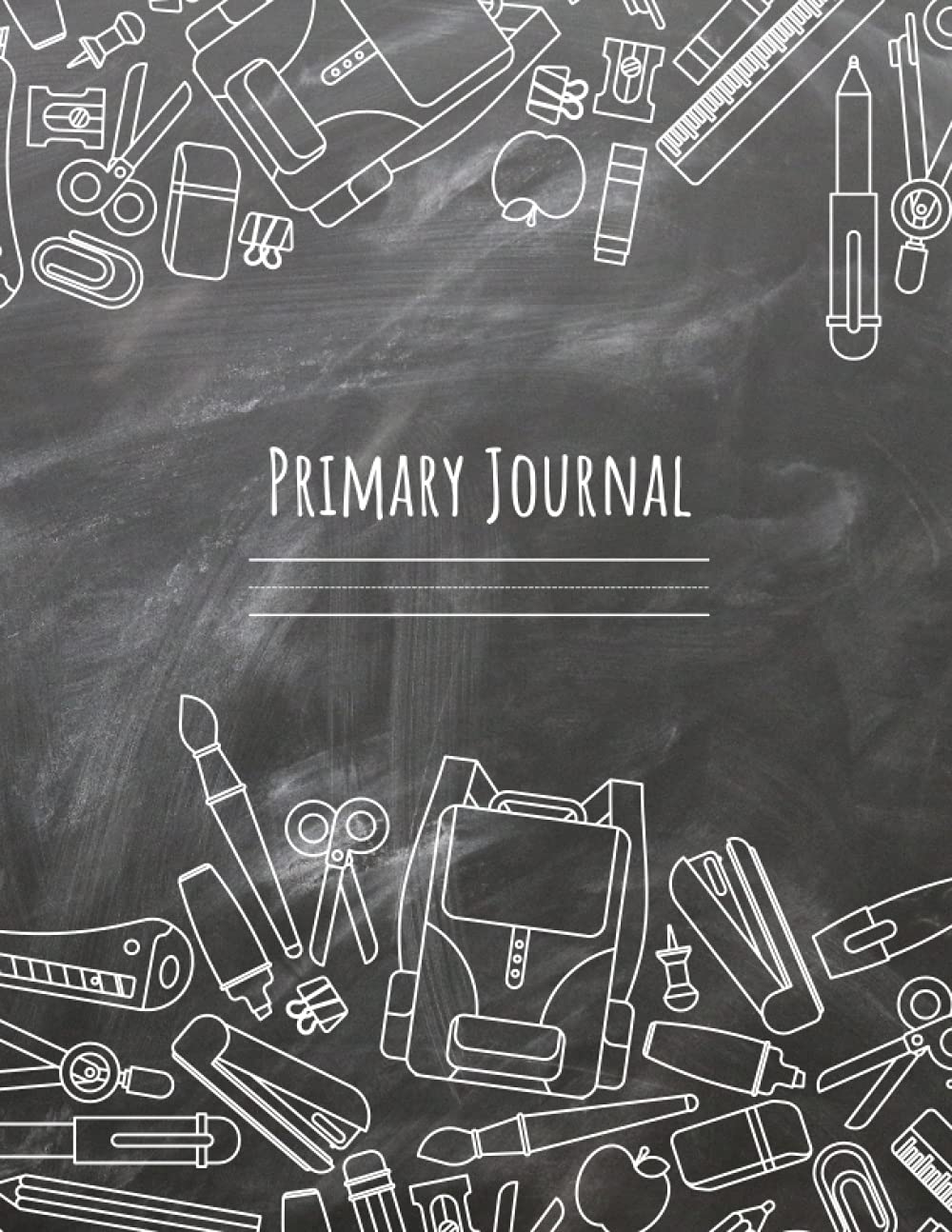 Chalkboard Primary Story Journal Composition Notebook 100 Story Pages Grade K-2 Draw And Write Dotted Midline And Picture Space Preschool Exercise Book