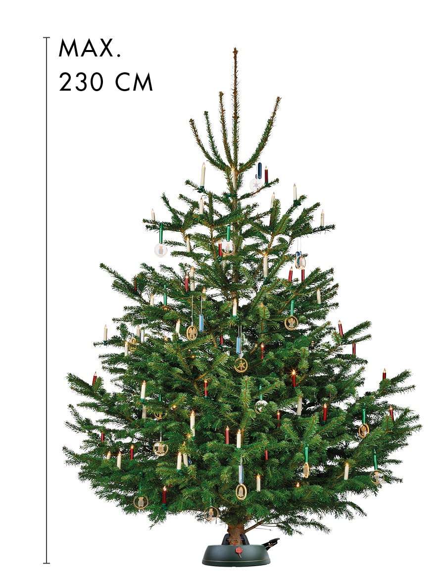 KRINNER® Comfort Grip S Christbaumständer Weihnachtsbaumständer inkl. Fußpedal Einseiltechnik mit 3,0 Liter Wassertank für Baumhöhe bis 2,3m Made IN Germany 94215, Grün (Matt)