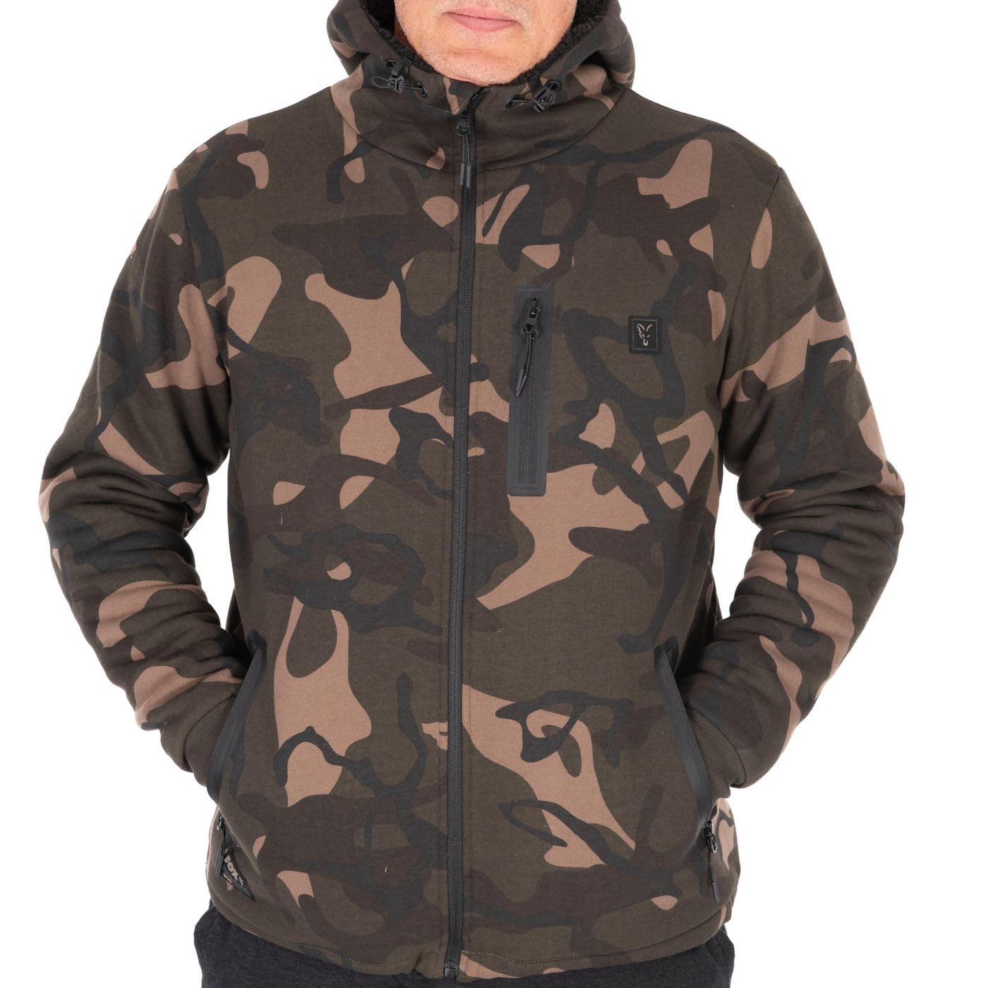 Fox Camo Full Zip Prem Sherpa Hoodie Angelpullover XL
