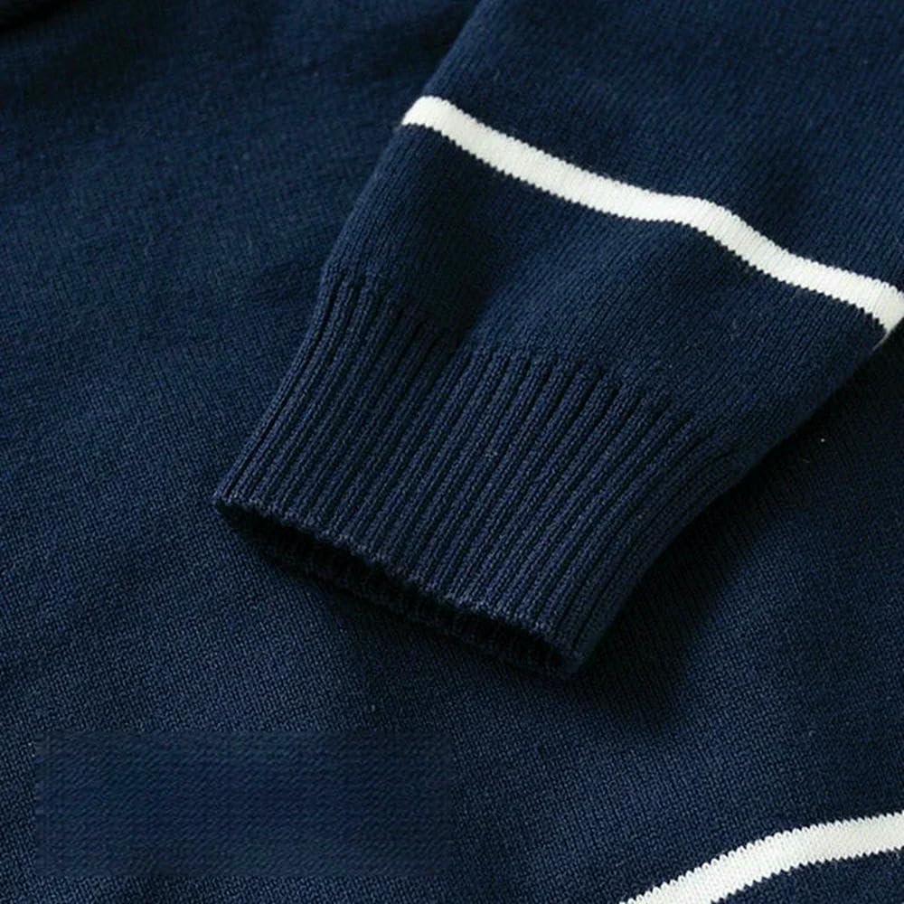 QXDZSW Jesień Zima Dziecięcy Sweter 2-10Y Chłopcy Marynarski Kołnierz Dzianina Dzieci Z Długim Rękawem Dzianina Top Ciepła Odzież Wierzchnia