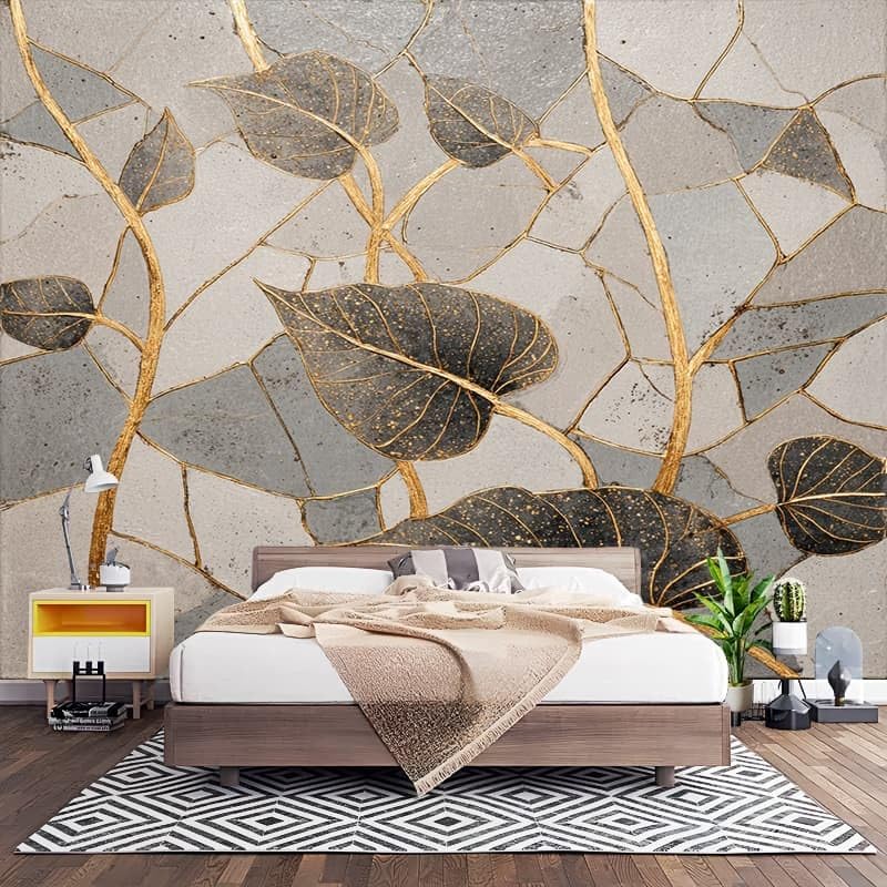 Fresque Murale Marbre Abstrait pour Créer un Salon Chic et une Chambre Zen