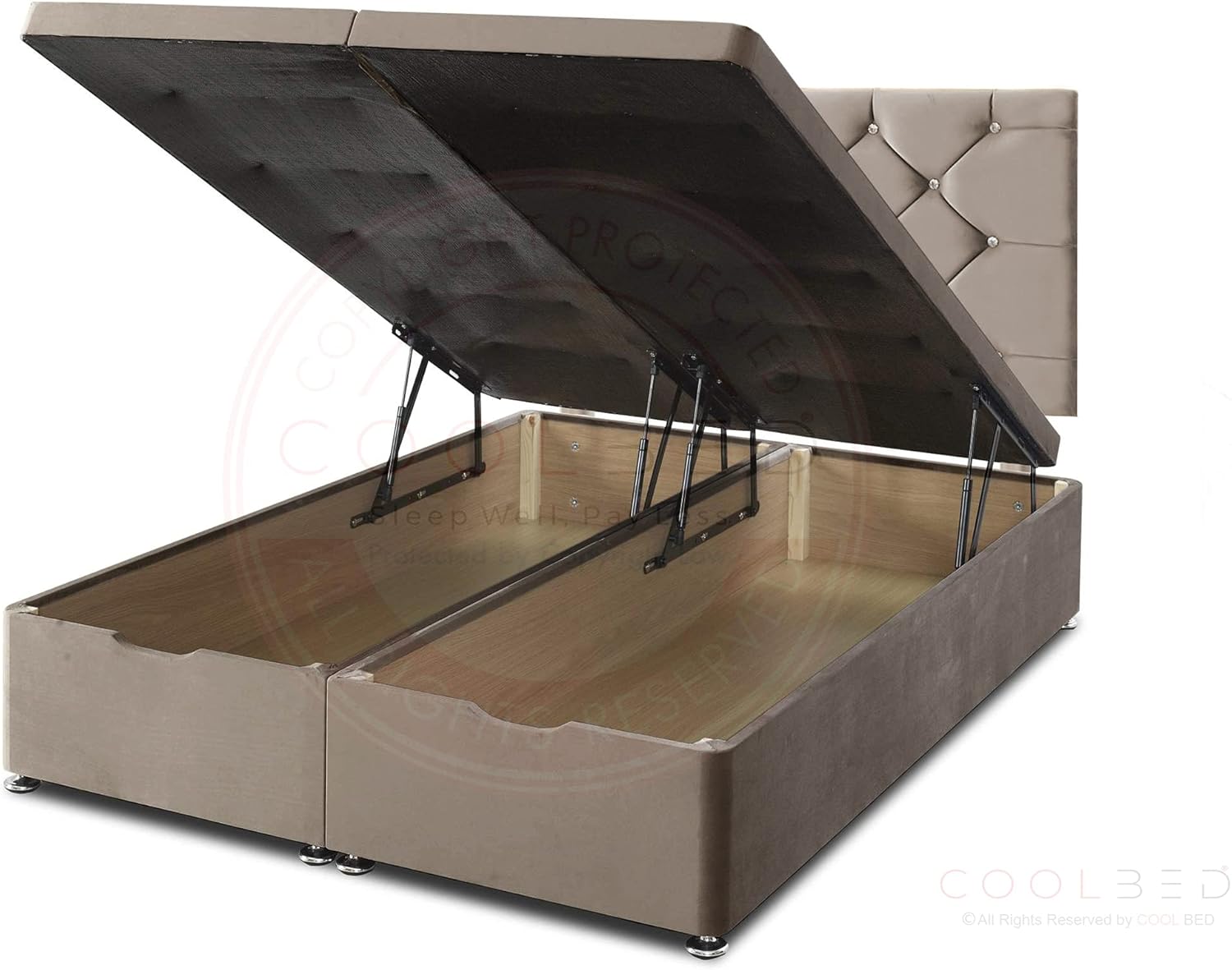 Buy OTTOMAN BED FRAME GAS LIFT UP BED OTTOMAN BED WITH CHESTERFIELD