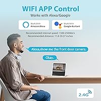 Vista 8 de Olafus 2K Dual Lens Security Camera Outdoor, 360° Auto Tracking, 5500LM Floodlight, Color Night Vision, Motion Detection, 2-Way Audio, Alexa/Google