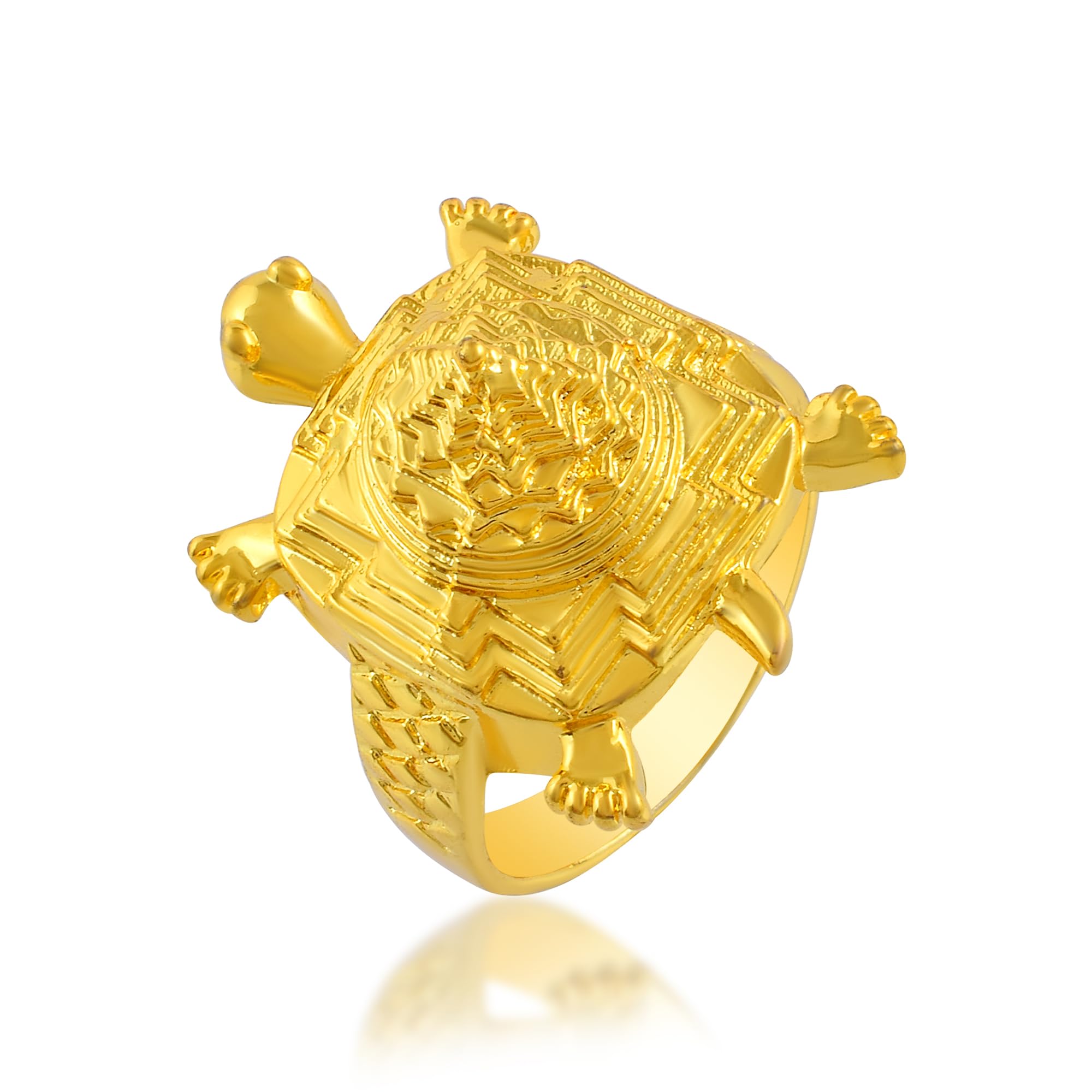 Memoir Brass Goldplated Tortoise Meru fingerring Men Women (ORMI5710-A)