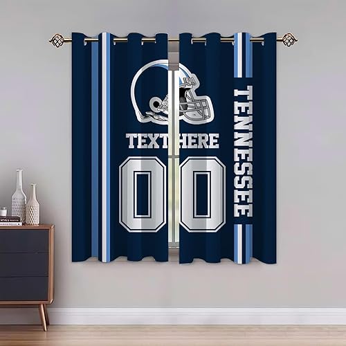 Miniatura 10 de Cortinas opacas personalizadas de Carolina Juego de 2 panelesaislamiento térmico para oscurecer la habitación, cortinas de dormitorio con nombre y