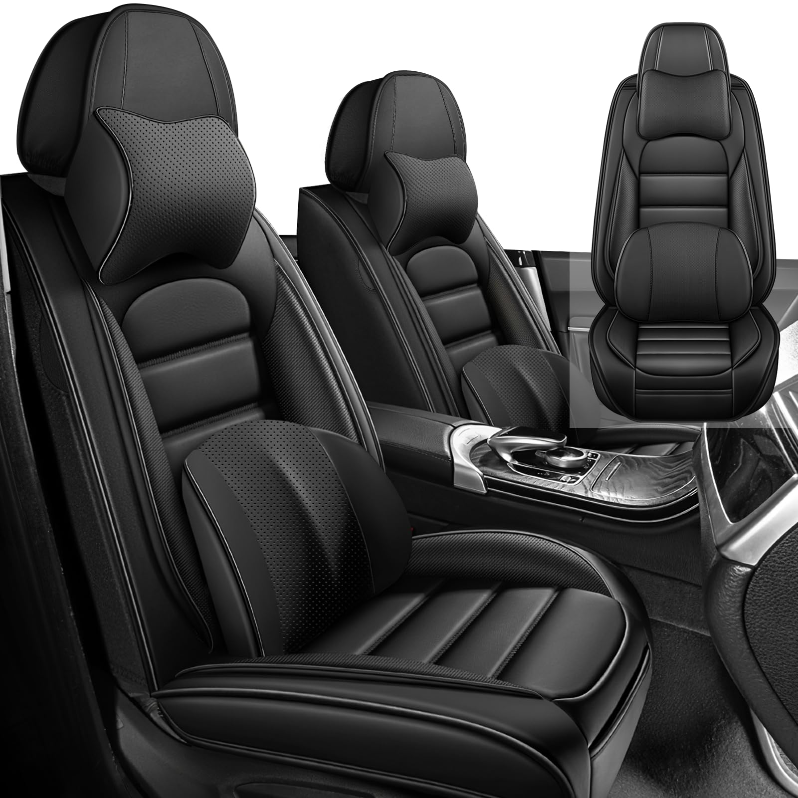 Car Seat Cover Fit for Nissan 370Z 2009-2021,Compatible Airbag Non-Slip Waterproof Seat Cover,Car Seat Protector Premium Interior (Luxury 2 Seats,