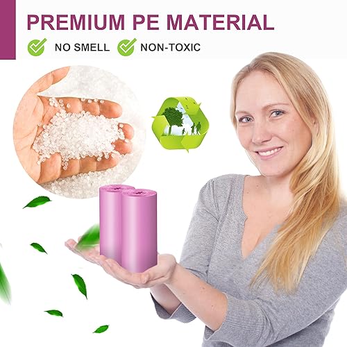 Miniatura 10 de Charmount Bolsas de basura pequeñas de 4 galones, mini bolsas de basura fuertes para baño, cocina, dormitorio, sin perfume, 80 unidades,