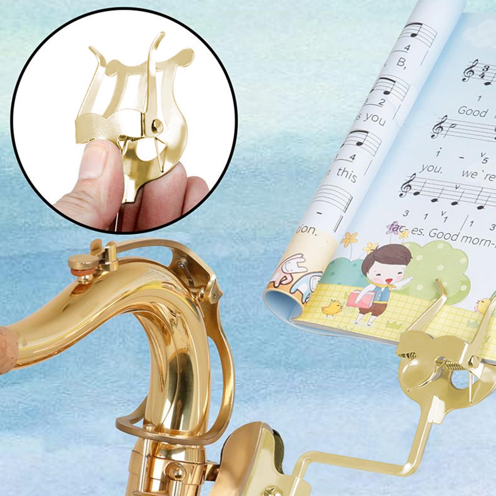 Trombone Lyra Clip pour partitions de musique - Accessoire léger pour musiciens de âges