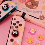 Cute Thumb Grip Caps for Nintendo Switch/Lite/OLED, Kawaii Magic Moon Joy-Stick Button Stick Cover 3D Analog Ergonomic Cap for NS Controller Joy-Cons (Moon)