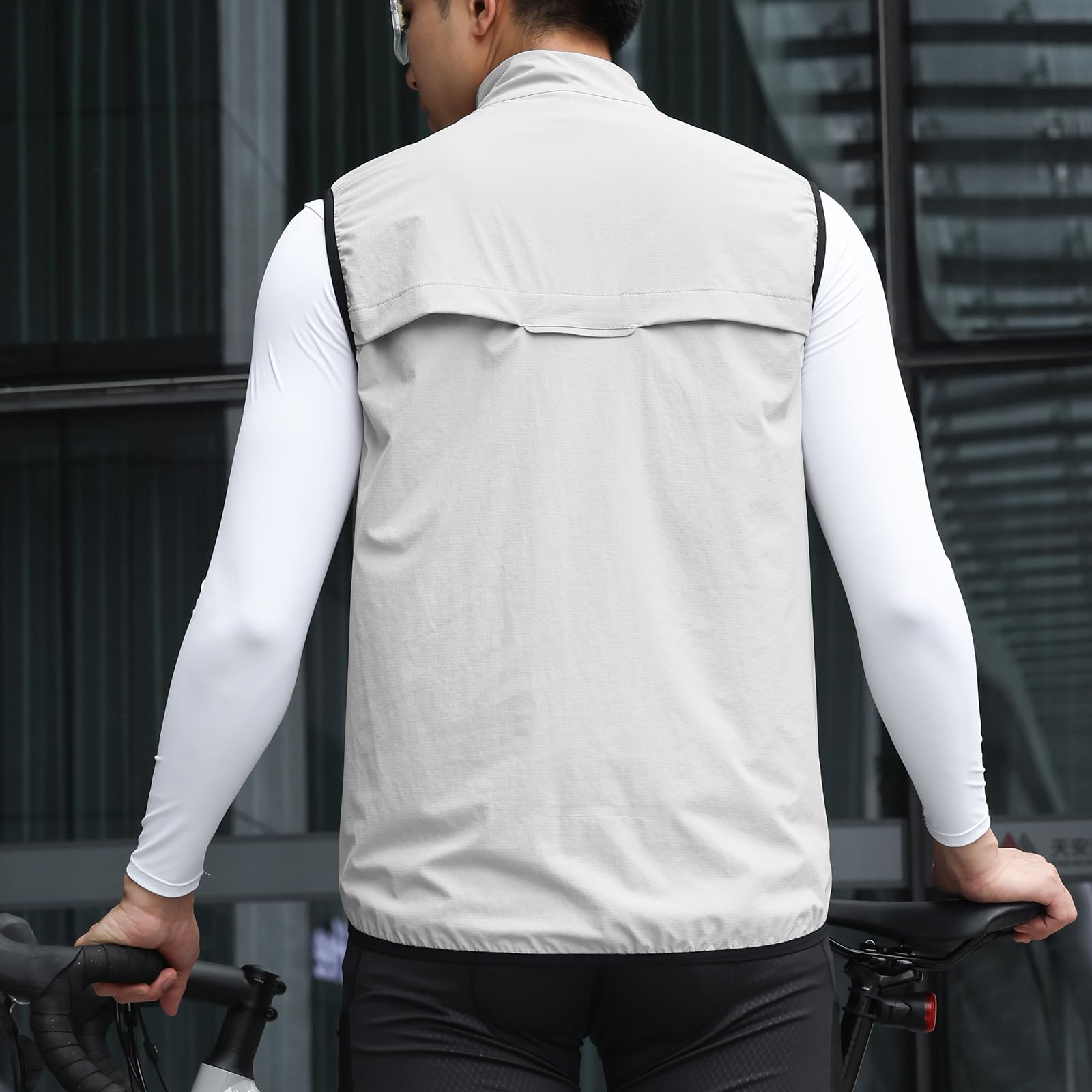 WOSAWE Veste sans Manches Vélo, Respirant VTT Haut Ultra-Léger Coupe-Vent Gilet de Cyclisme pour Homme Femme