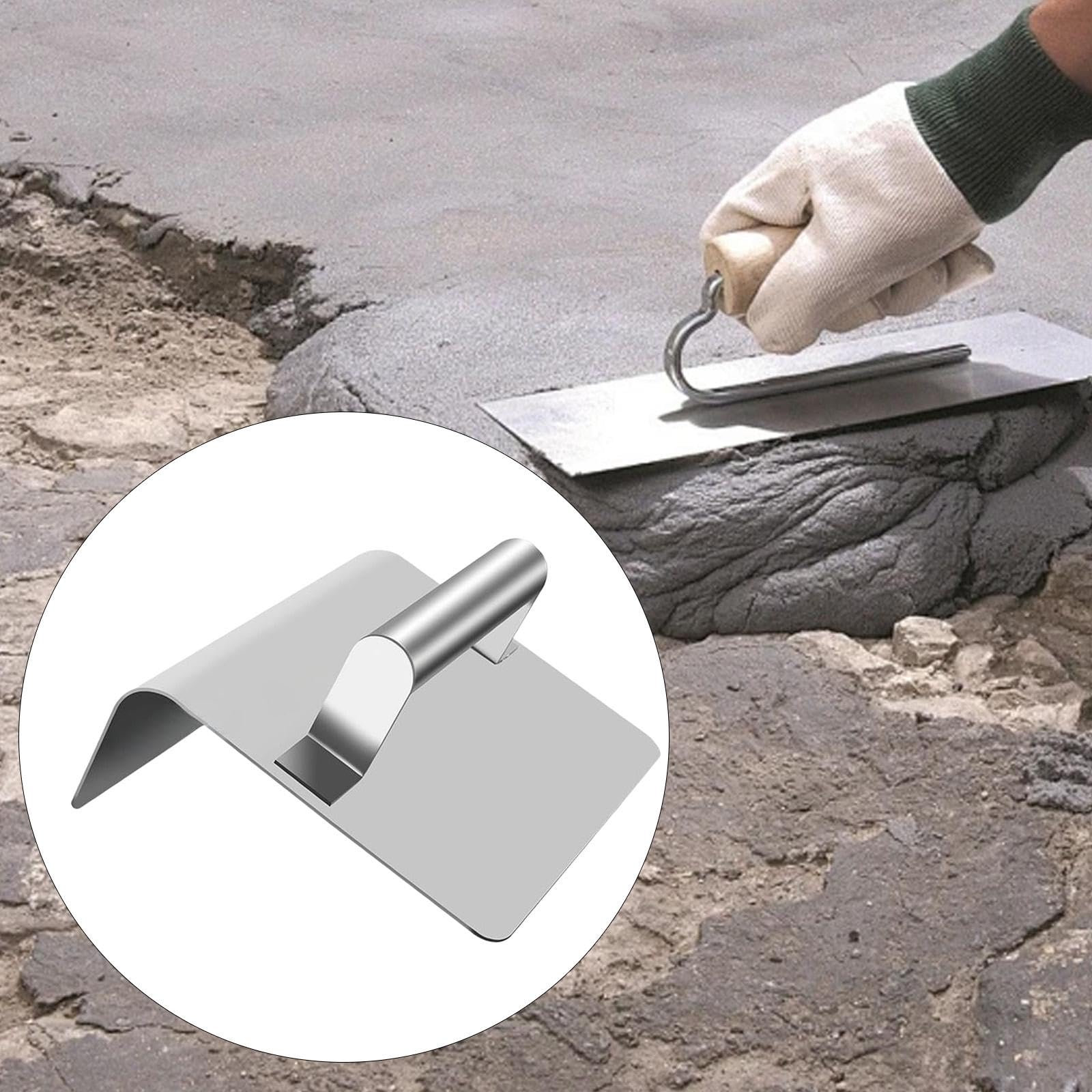 Llana de Esquina Herramienta Profesional Llana de Acabado Espátula para Mortero en Acero Inoxidable Ligero Adecuado para Aplicar Finas Y Alisar, R30 Grados Externos