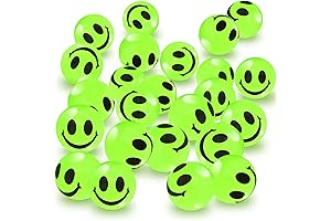 ArtCreativity Bulk 36-Pack Glow in the Dark Smile Face Bouncy Balls