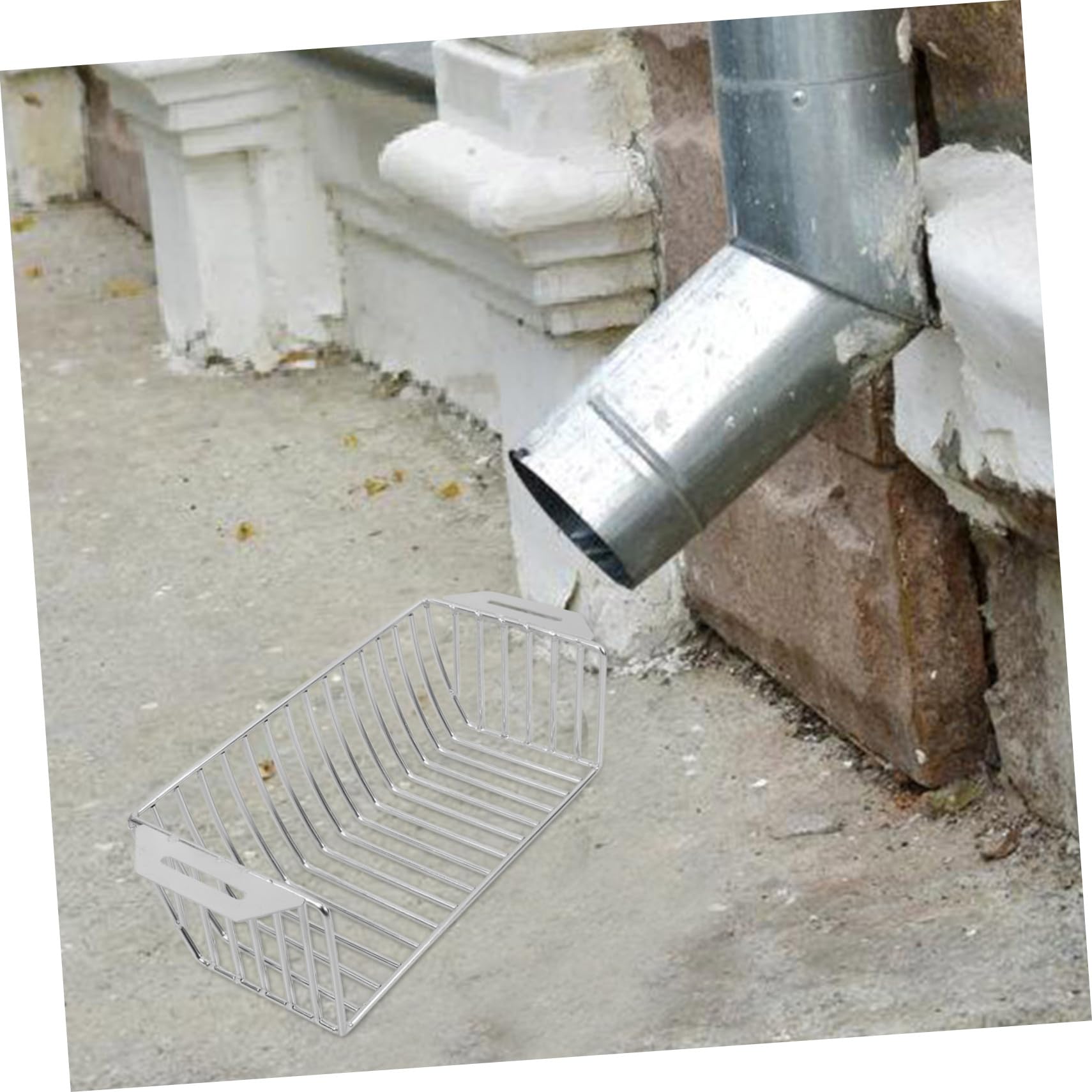 SHINEOFI Desagüe De Suelo Antibloqueo Protector De Bajante De Canalón Filtro De Techo Para Residuos Fabricado Acero Inoxidable Para Uso Exterior