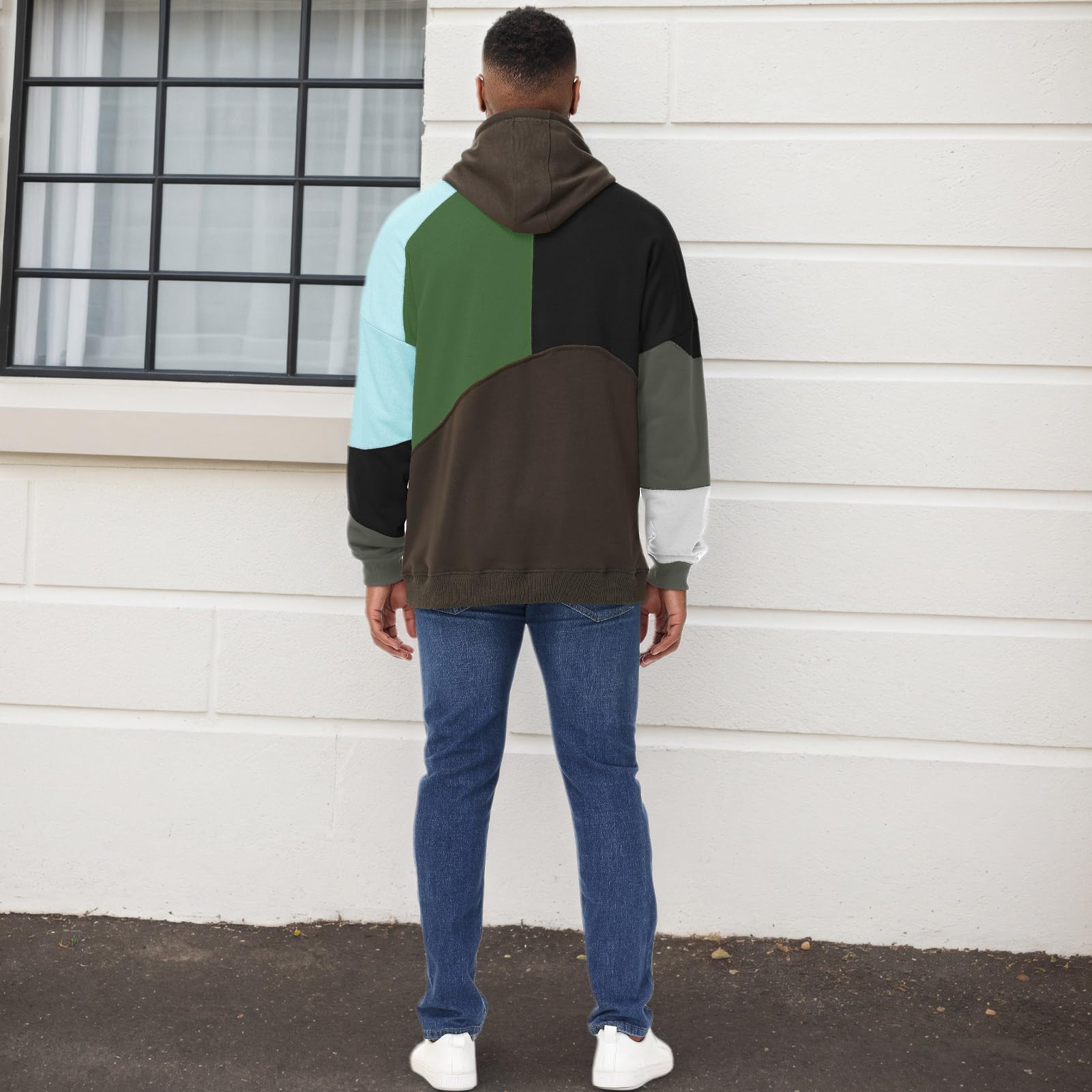 Hombre Sudadera con Capucha Techwear Colores Manga Larga Hoodie | Hip Hop Ligea Deportiva Casual Jersey Primavera Otoño Invierno Viajes y Acampadas