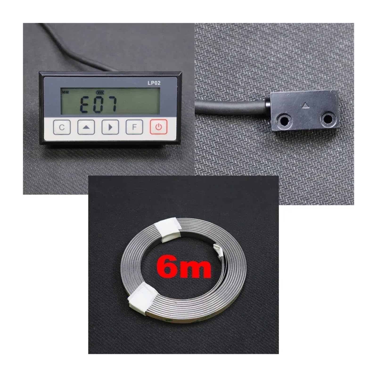 7-bitowy wyświetlacz LCD LP02 Cyfrowe wagi magnetyczne/zestaw czujników/zestaw do szlifowania kamienia frezarskiego i maszyn cięcia drewna do tokarki(6M Set)