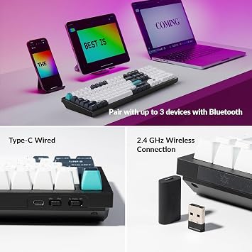 Keychron Q6 Max RGB Full Size Mechanical Red Switch 2.4GHz Wireless English Black Keyboard