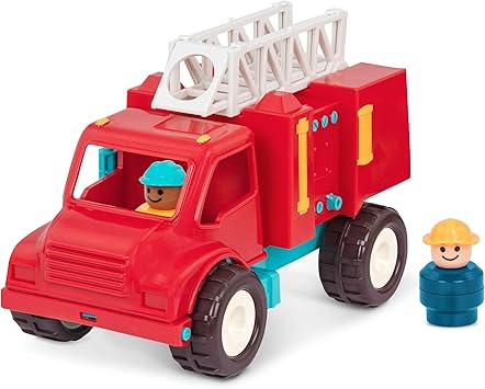 Amazon B Toys 消防車 ファイヤートラック 車のおもちゃ 消防士フィギュア2体つき 1歳半 正規品 おもちゃ おもちゃ