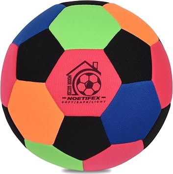 Size 4 Soft Fabric Soccer Ball Safe Silent Indoor Ball for Youth, Lightweight House Training Ball for Dribbling & Juggling at HomeDeflated