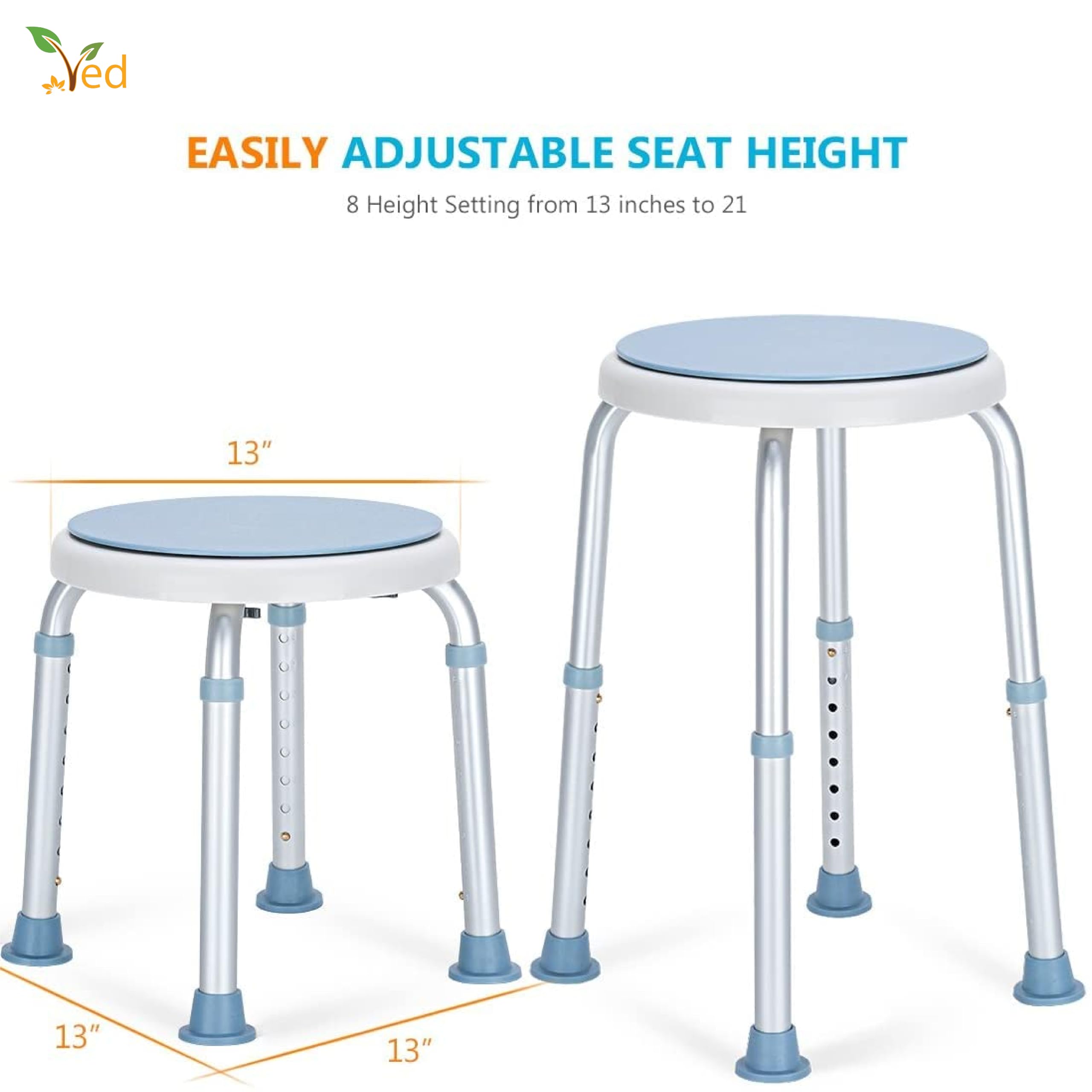 Taburete Giratorio para baño o Ducha con Asiento Giratorio VED Drive Devilbiss