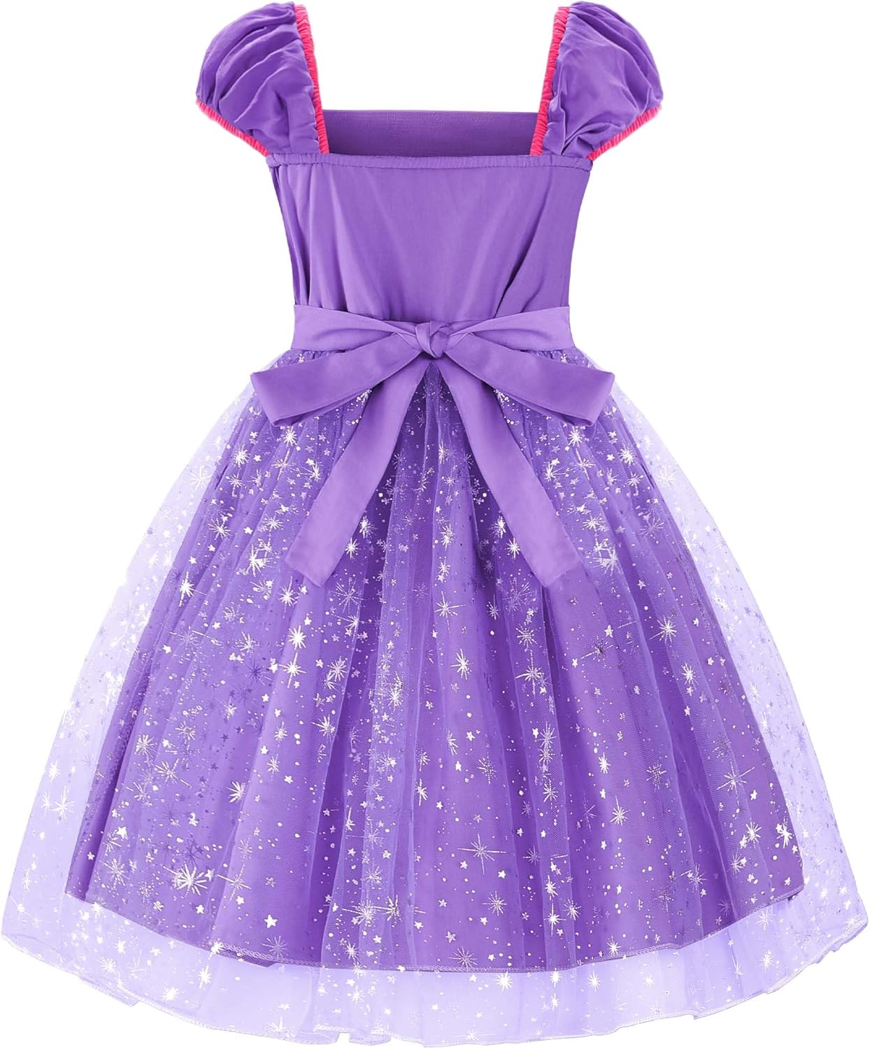 Vista 2 de knemmy Rapunzel - Disfraz para niñas, ropa de vestir de princesa para niñas pequeñas, disfraz de cosplay de Halloween