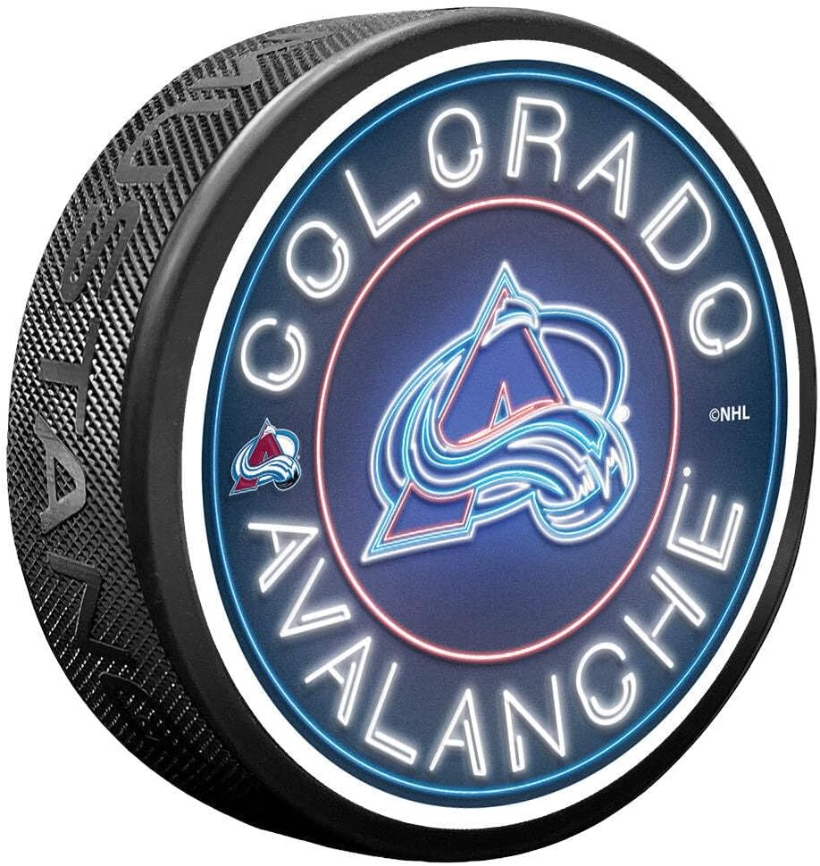 Sports Decor Colorado Avalanche Puck - Neon