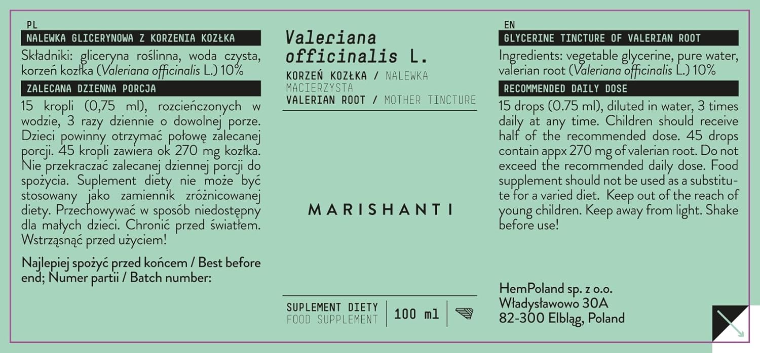 Valeriana (Valeriana Officinalis L.) Non-alcoholic Mother 8 -