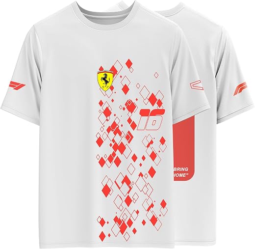 R.A. Garments Leclerc Motorsport Hoodie 100% Cotton Car Printed Hoodies for Car Enthusiast for Men &amp; Women Black Hoodie