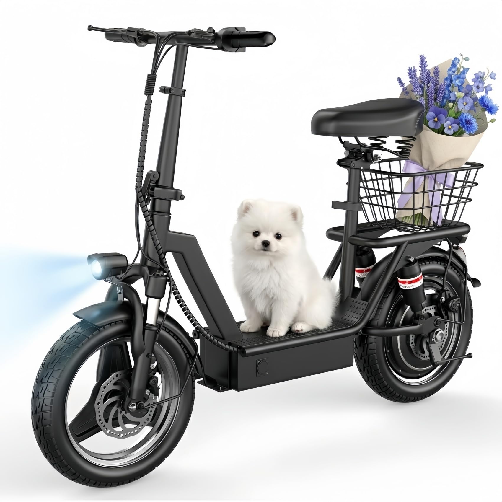 ASKGO GT10 Electric Scooter with Seat, 1000W Peak