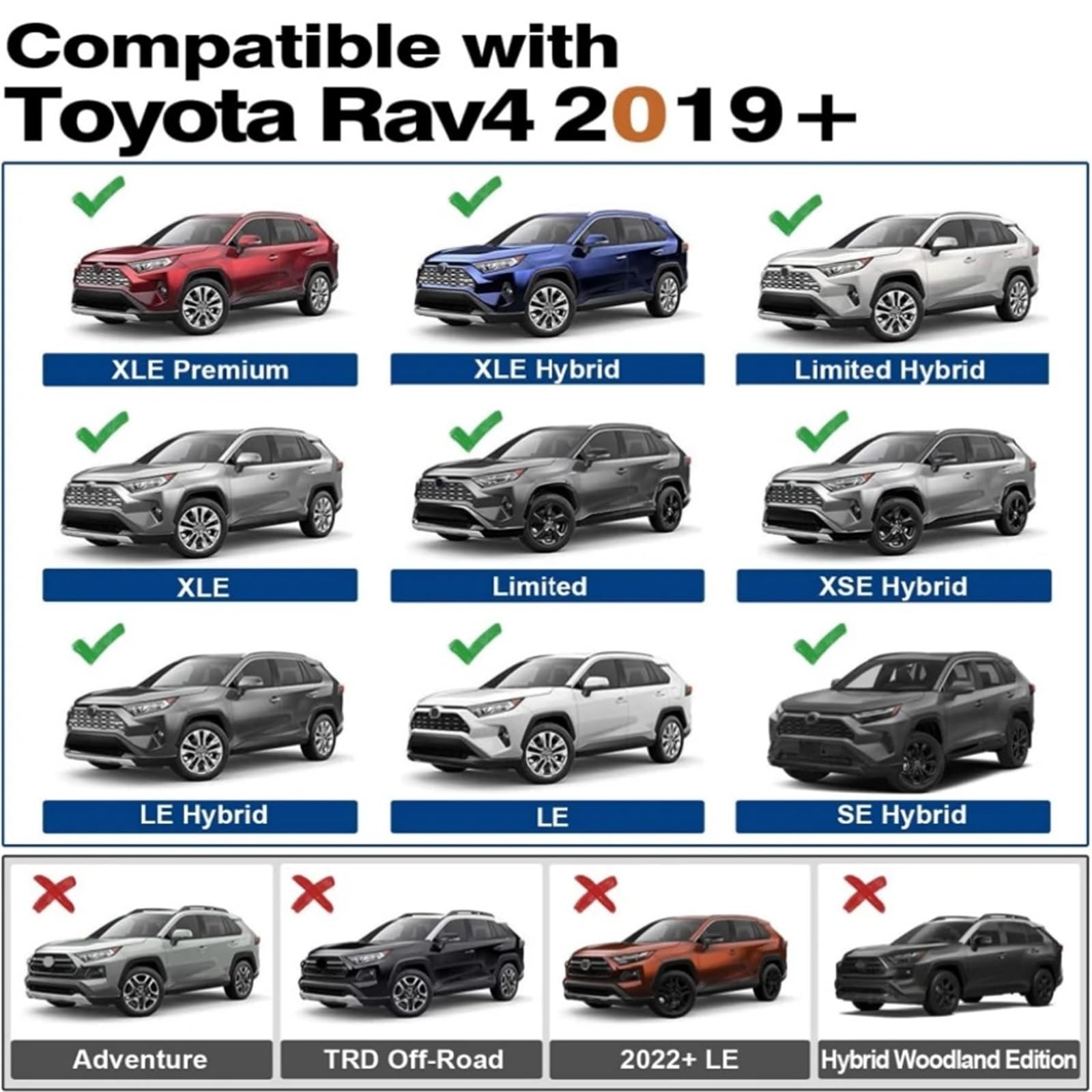 Bagażnik dachowy Belki relingów dachowych pasujące do Toyoty RAV4 2019-2025
