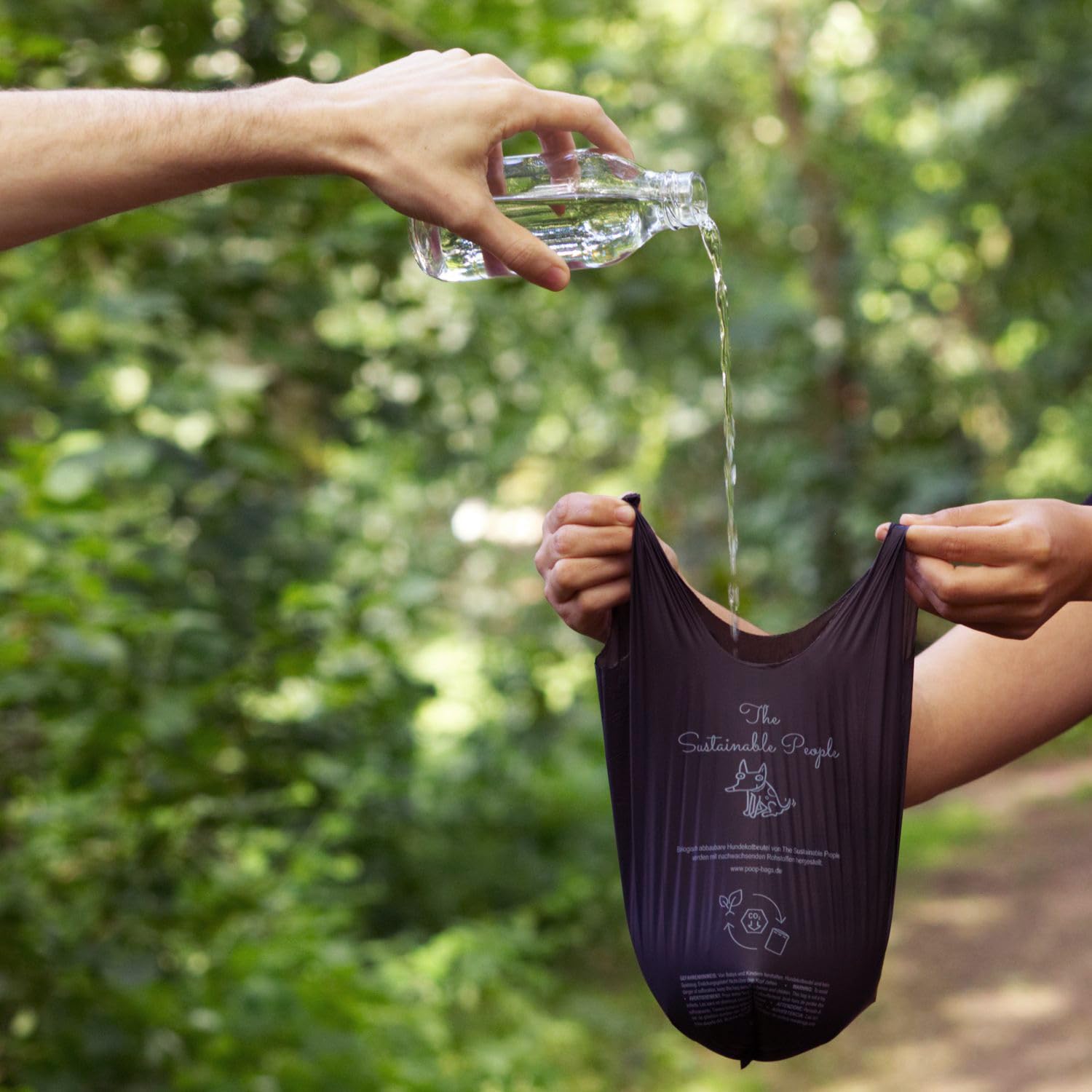 TSP Biodegradowalne worki na odchody dla psów z uchwytami – certyfikat OK compost HOME – 100% kompostowalne w domu i biodegradowalne – duże i bardzo grube (18 µm), (8 rolek (112 worków))