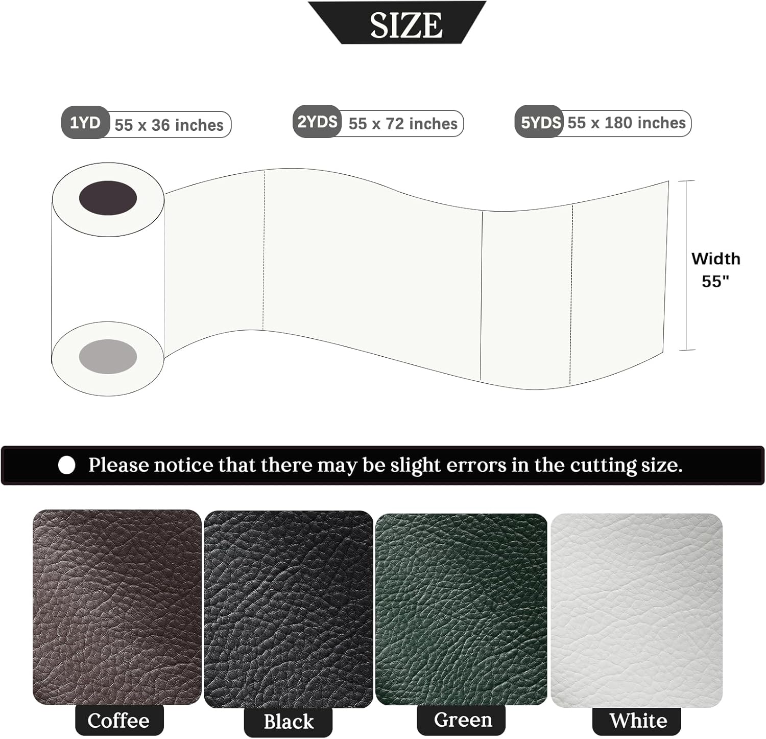 Faux Leather Fabric by The Yard Marine Vinyl Fabric 55" W Durable Outdoor Upholstery Fabric Waterproof PU Leather for Crafts Furniture Handbag DIY Sewings Earrings Decor (5 Yards, Coffee)