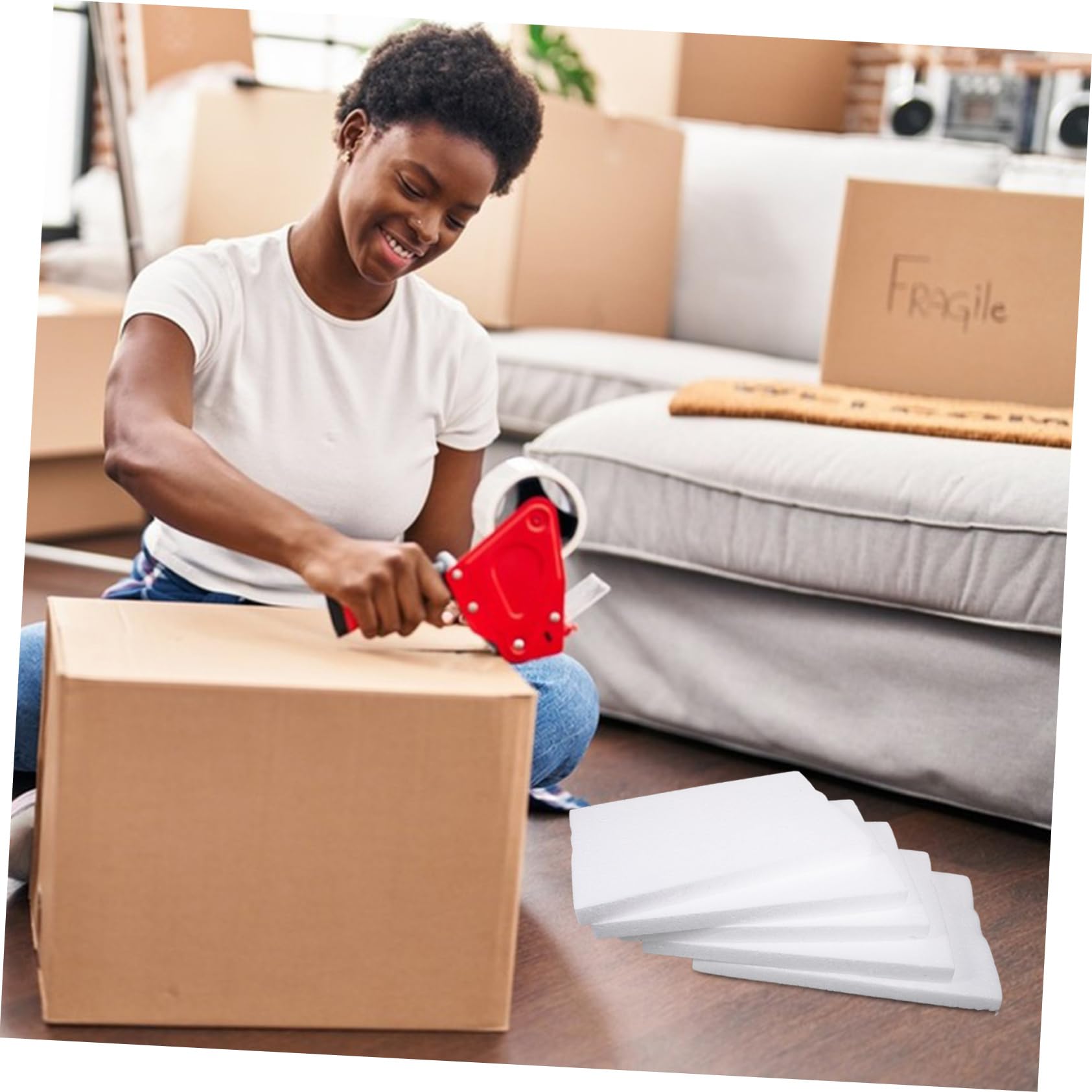 UTHCLO Professional Grade Foam Inserts 10 Pack Insulation Foam Sheets Packing Liners for Electronics Safe Transportation Non-weighty