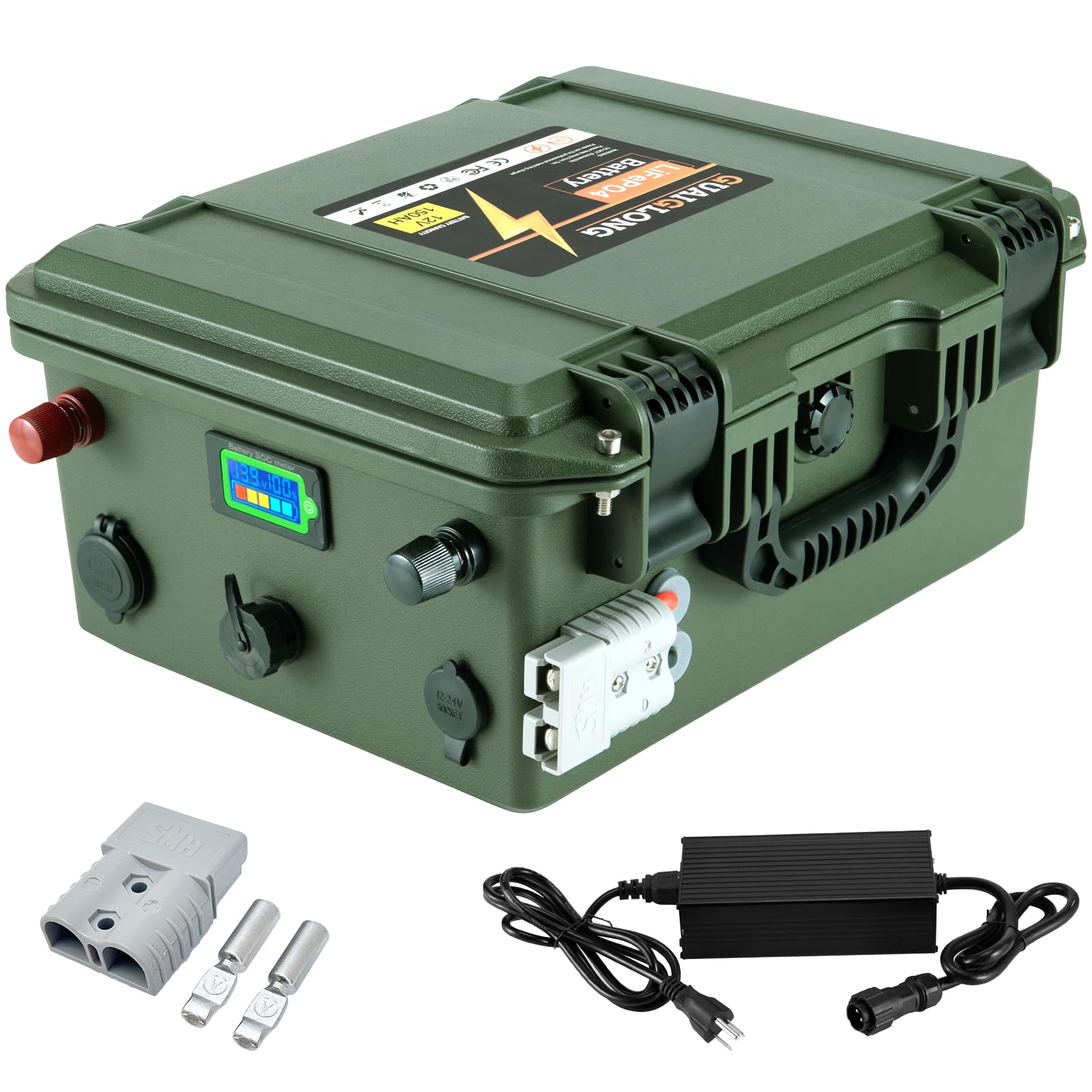 12V 150Ah LiFePO4 Battery,Built-in 120A BMS 1920Wh,8000+ Deep Cycle RV Battery 12V,Lithium Batteries 12V for Boat,Trolling motor,Marine,Camping,Solar