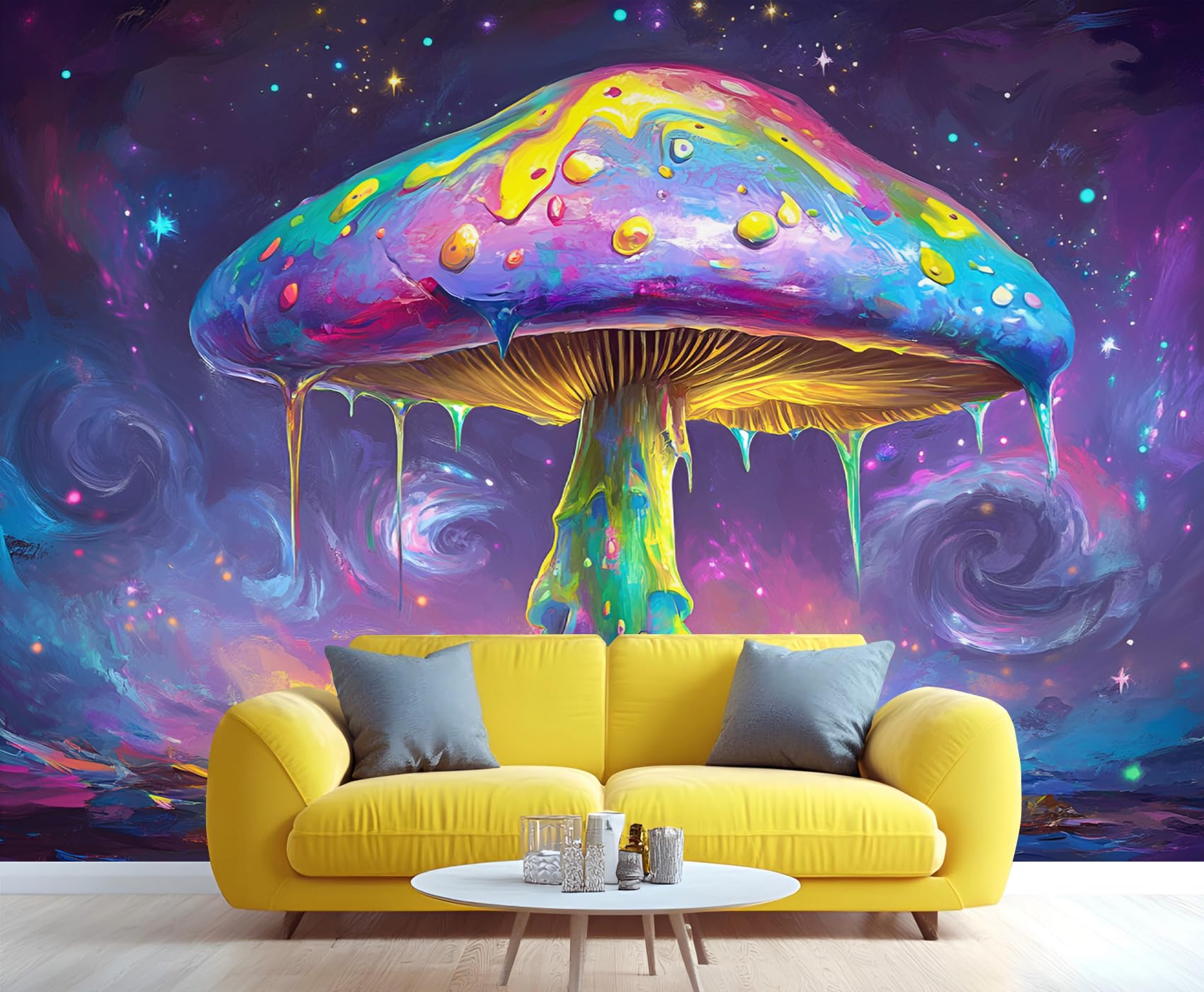 Colorful Mushrooms 2 Wallpaper