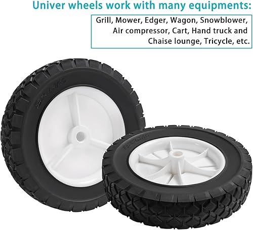 Miniatura 5 de 72-108 - Rueda de plástico que reemplaza AYP 103670 103670X 107644X 146248 Craftsman 33958 Hus 532146248 MTD 734-04585 734-1780, 8 x 1.75 pulgadas,