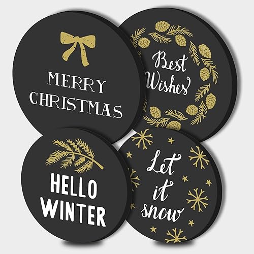 Miniatura 137 de Tucocoo Fundas para quemadores de estufa, juego de 4 fundas para estufas de gas de vino tinto retro, cubiertas superiores de estufa de 8 pulgadas