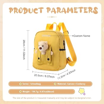 Zaino A Forma Di Stella Mumusuki In Pelle PU Giallo | Simpatico E Leggero Per Bambini E Ragazzi | Impermeabile