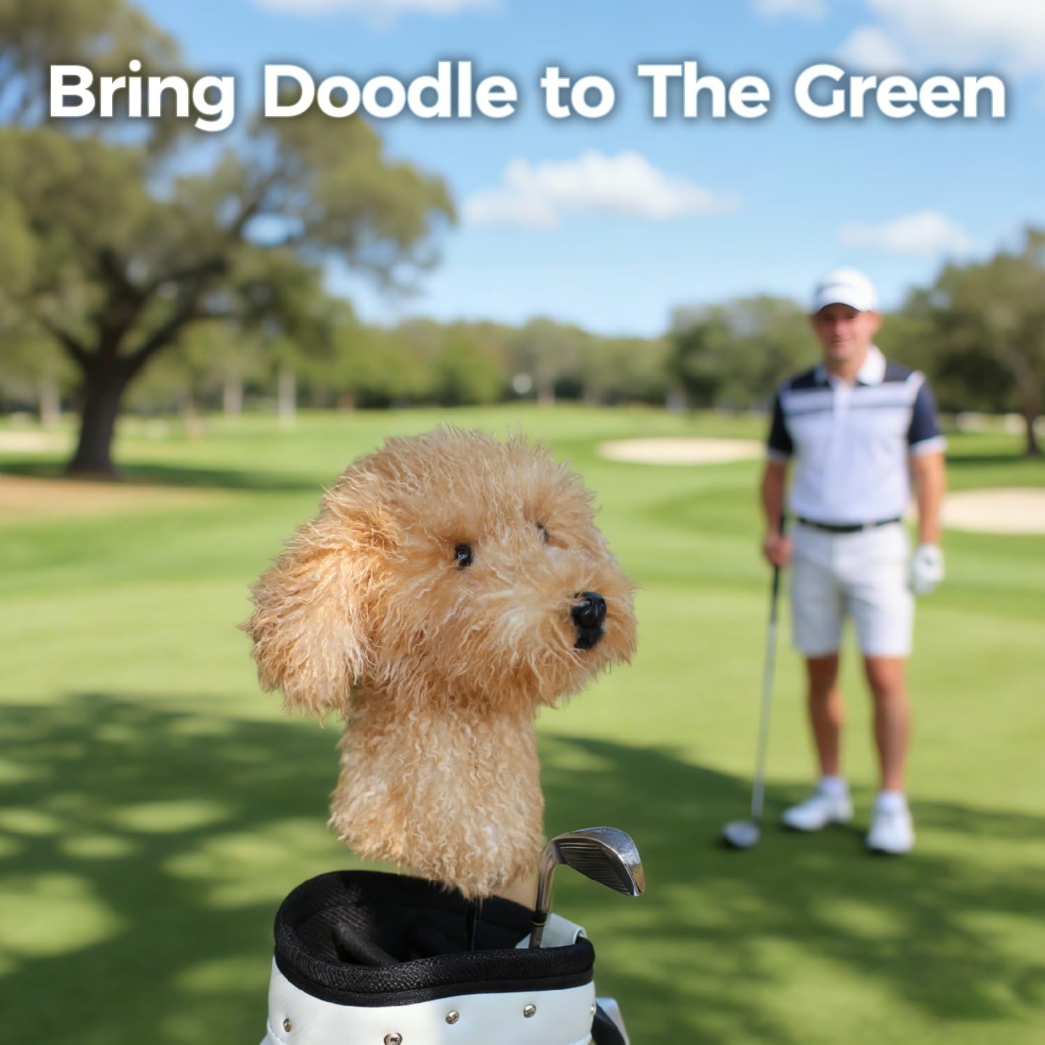 Golf Head Cover - Realistic Dog Design, Fits 460CC/450CC/350CC Drivers, Premium Material, Protective Golf Club Cover, Perfect Golf Gift for Men Women Golfers