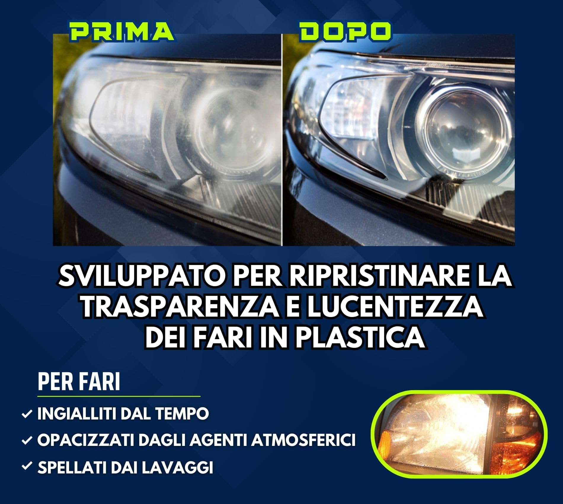 Lux Metal - Polish Lucidante Rinnova Fari 250 Gr Pasta Abrasiva ideale per lucidare Plexiglass Trasparente Lucidatura Plastica Policarbonato Rimuovi Graffi Plastica FanaliRinnova Fari Auto (250 Gr)