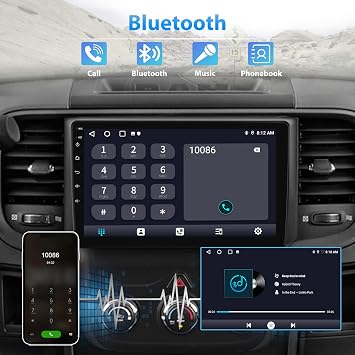 AWESAFE Android Car Radio for Dodge RAM 1500 2500 3500 2013-2018 Manual AC | 9 Ram 1500 Radio Replacement Support 5G WiFi CarPlay Android Auto - with Camera
