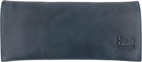 Miniatura 2 de Hide & Drink, Bolsa larga de utilidad hecha a mano de cuero de grano completo, elegante cartera para transportar y almacenar efectivo, monedas,