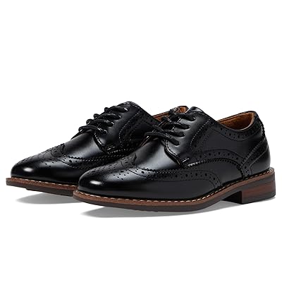 Florsheim Kids Rucci Jr. Wing Tip Oxford (Toddler/Little Kid/Big Kid) Boys Shoes Black