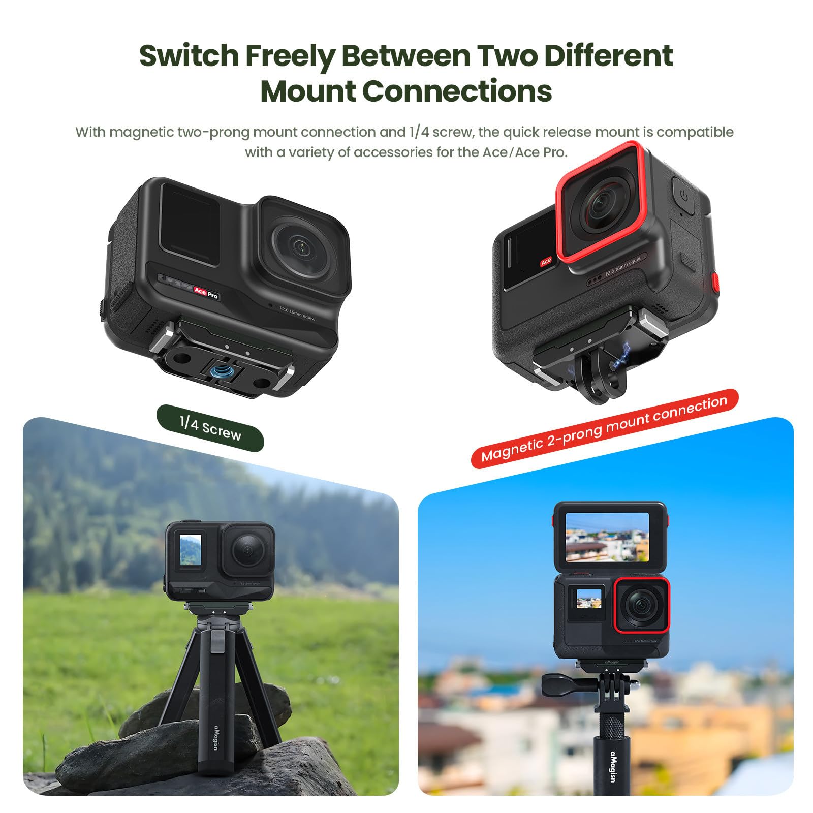 Amazon | Insta360用 Ace/Ace Pro用マグネットマウントアダプター 