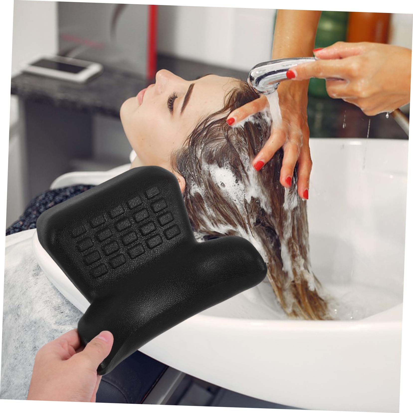 Cojín De Baño para Hidromasaje Almohada Cervical Ergonómica Almohada De Champú para Lavabo De SPA