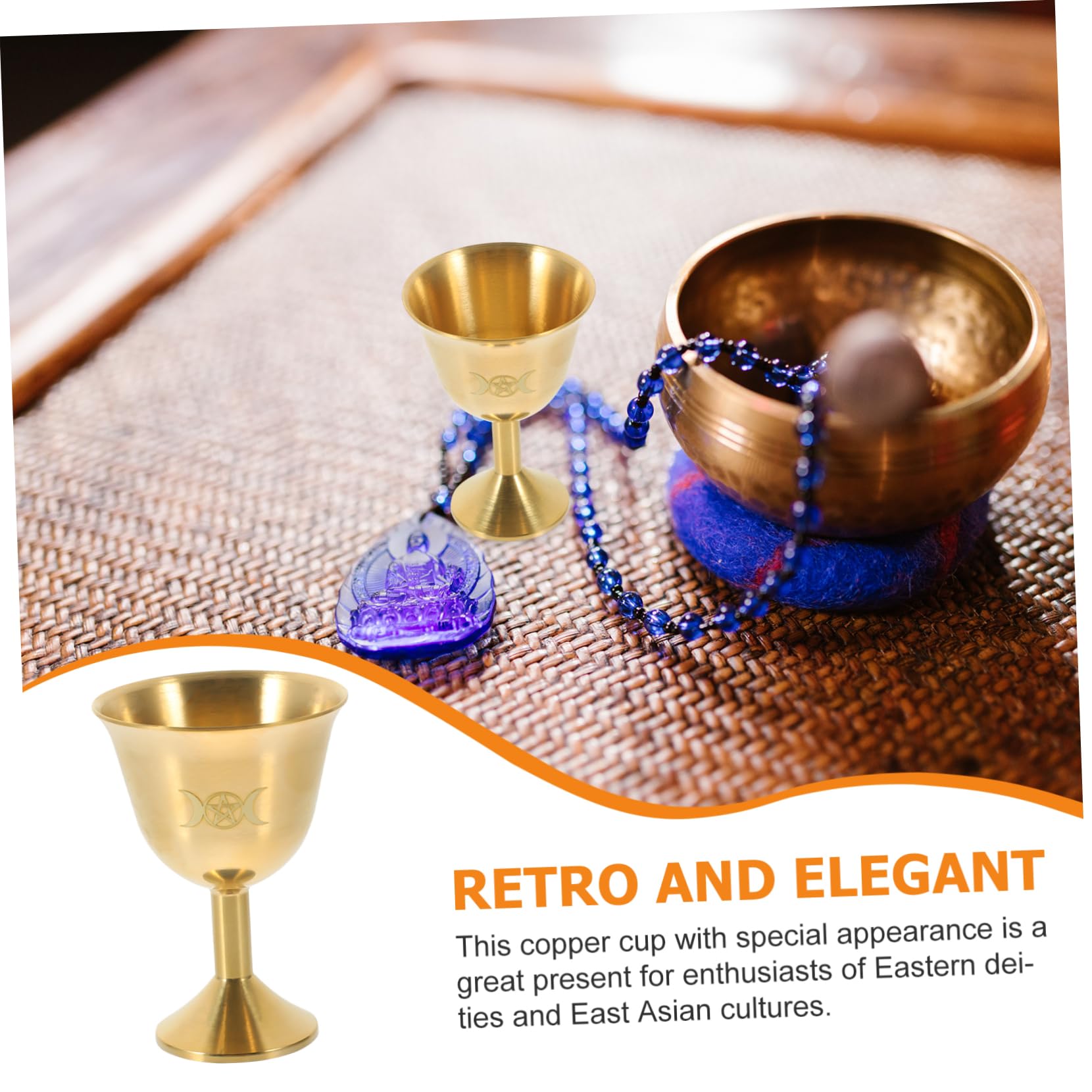 SWOOMEY Copper Wine Cup athame ice gold goblet desktop decor chalice wiccan altar supplies coupe glasses vintage gold decor glasses pentacle retro decor brass water cup copper