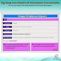 Vista 4 de Surgical Instrumentation Flash Cards for Technologists Exam, Medical Students, Operating Room Nurses - Illustrated Instrument Index Cards for