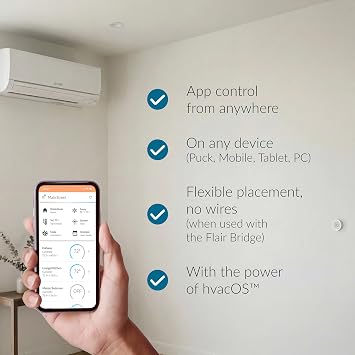 Flair Puck 2 Temperature Sensor & Thermostat for Flair Smart Vent Systems & Mini Split Control